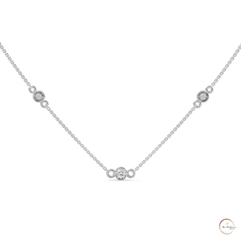0.10 CT. Bezel Diamond Station Pendant