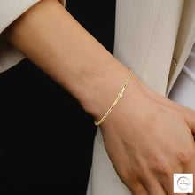 0.10 Ct. Bezel Set Lab Diamond Bangle Minimalist Luxe