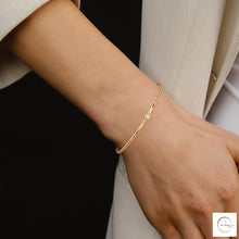 0.10 Ct. Bezel Set Lab Diamond Bangle Minimalist Luxe