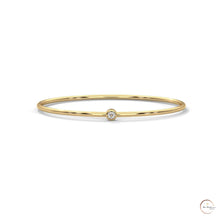 0.10 Ct. Bezel Set Lab Diamond Bangle Minimalist Luxe