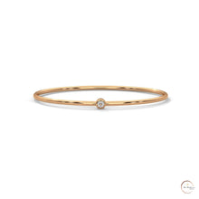 0.10 Ct. Bezel Set Lab Diamond Bangle Minimalist Luxe