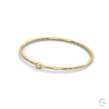 0.10 Ct. Bezel Set Lab Diamond Bangle Minimalist Luxe