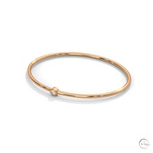 0.10 Ct. Bezel Set Lab Diamond Bangle Minimalist Luxe