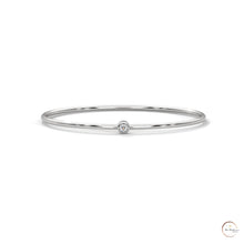 0.10 Ct. Bezel Set Lab Diamond Bangle Minimalist Luxe