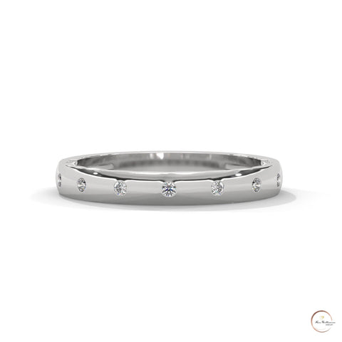 0.10 Ct. Minimalist Dot Lab Diamond Band Ring