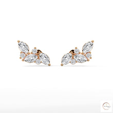 0.15 CT. Marquise Cluster Diamond Earrings