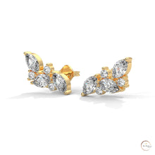 0.15 CT. Marquise Cluster Diamond Earrings