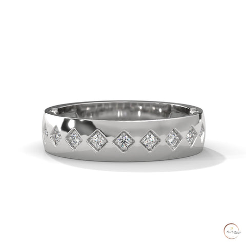 0.15 Ct. Wide Lab Diamond Accent Band Ring