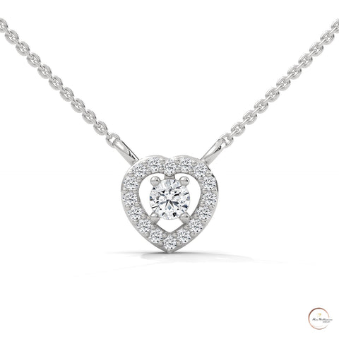 0.20 CT. Heart Diamond Pendant
