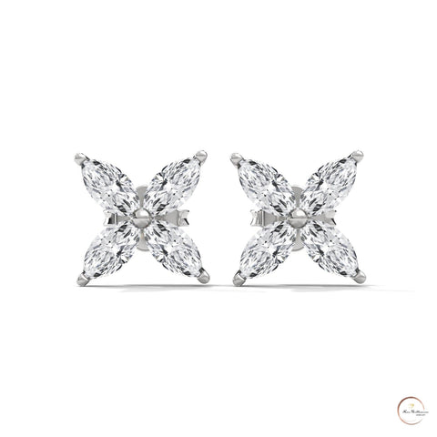 0.20 CT. Marquise Cluster Diamond Studs