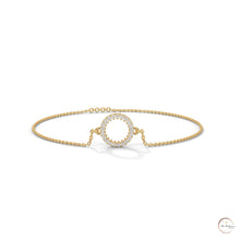 0.20 Ct. Circle Lab Diamond Bracelet Dainty Chain