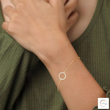0.20 Ct. Circle Lab Diamond Bracelet Dainty Chain