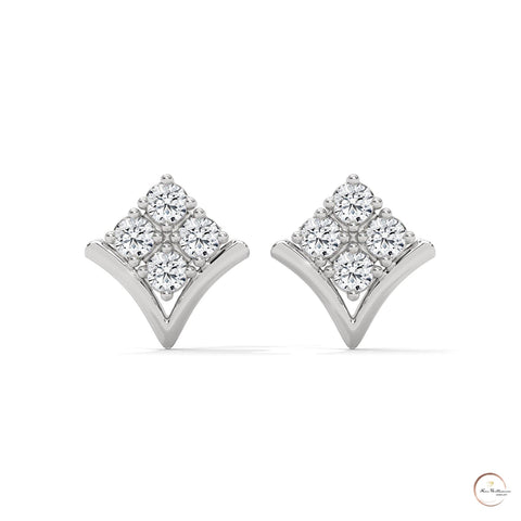 0.25 CT. Chevron Diamond Cluster Studs