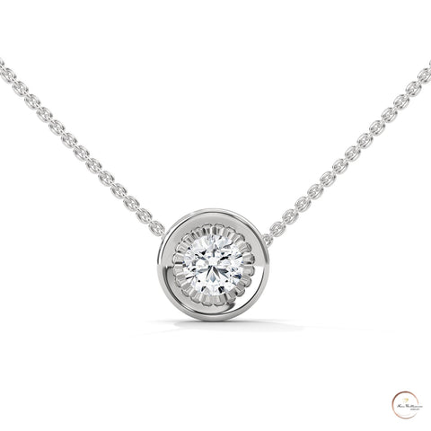 0.25 CT. Round Bezel Lab Diamond Pendant