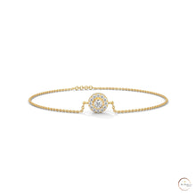 0.25 Ct. Halo Round Lab Diamond Bracelet Dainty & Elegant
