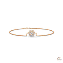0.25 Ct. Halo Round Lab Diamond Bracelet Dainty & Elegant
