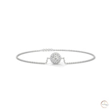 0.25 Ct. Halo Round Lab Diamond Bracelet Dainty & Elegant