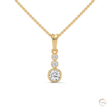 0.30 CT. 3-Stone Drop Pendant