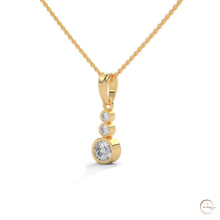 0.30 CT. 3-Stone Drop Pendant