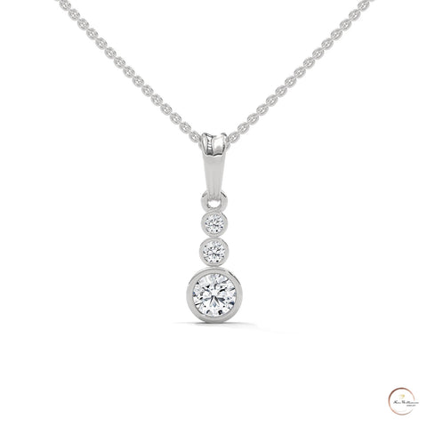 0.30 CT. 3-Stone Drop Pendant