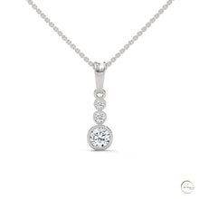 0.30 CT. 3-Stone Drop Pendant