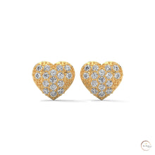0.30 CT. Diamond Heart Stud Earrings