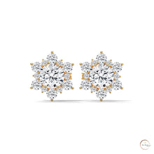 0.30 CT. Floral Cluster Diamond Studs