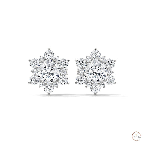 0.30 CT. Floral Cluster Diamond Studs