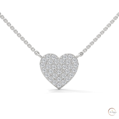 0.30 CT. Heart Pavé Diamond Pendant