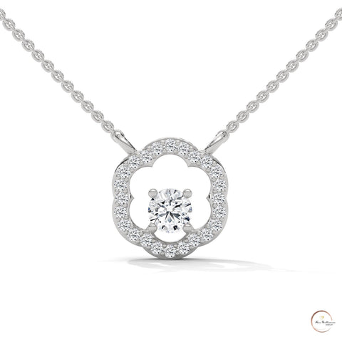 0.35 CT. Floral Diamond Pendant