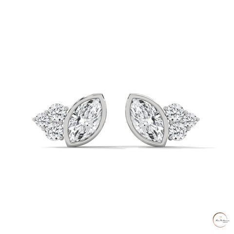 0.35 CT. Marquise Cluster Diamond Studs