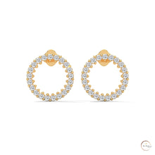 0.50 CT. Circle Diamond Earrings