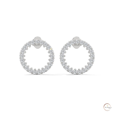 0.50 CT. Circle Diamond Earrings