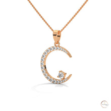 0.50 CT. Crescent Moon Diamond Pendant