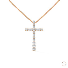 0.50 CT. Diamond Cross Pendant – Lab-Grown Luxury