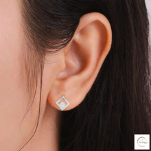 0.50 CT. Diamond Geometric Stud Earrings