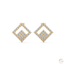 0.50 CT. Diamond Geometric Stud Earrings