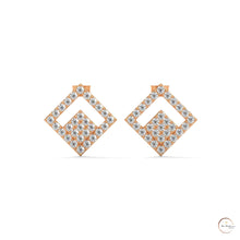 0.50 CT. Diamond Geometric Stud Earrings