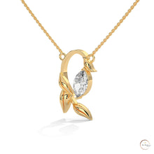 0.50 CT. Floral Marquise Diamond Pendant