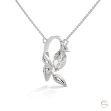 0.50 CT. Floral Marquise Diamond Pendant