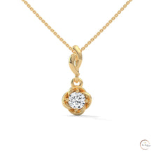 0.50 CT. Solitaire Twist Bloom Pendant