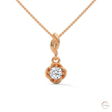 0.50 CT. Solitaire Twist Bloom Pendant