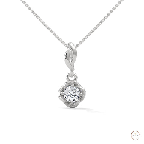 0.50 CT. Solitaire Twist Bloom Pendant