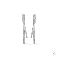 0.60 CT. Diamond Double Teardrop Hoop Earrings