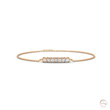 0.60 Ct. Princess Cut Bar Lab Diamond Bracelet
