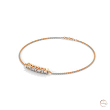 0.60 Ct. Princess Cut Bar Lab Diamond Bracelet