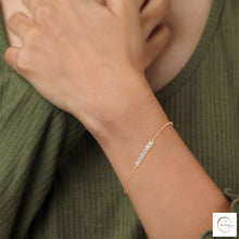 0.60 Ct. Princess Cut Bar Lab Diamond Bracelet