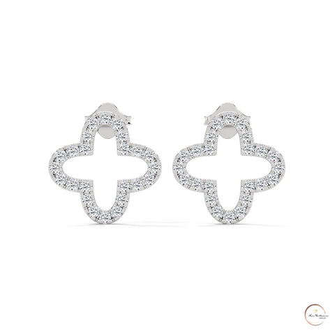 0.80 CT. Cross-Shaped Diamond Earrings