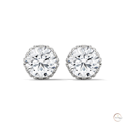 0.90 CT. Floral Lab Diamond Studs
