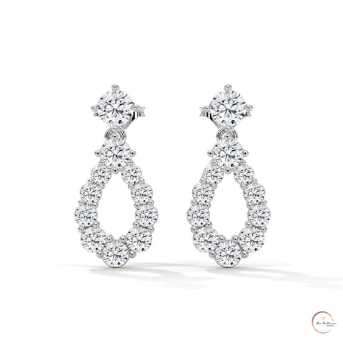 0.90 CT. Teardrop Lab Diamond Earrings